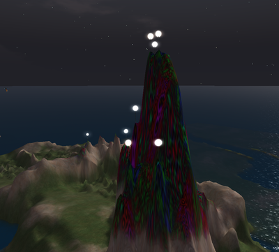 mountains of rosabuena alight
