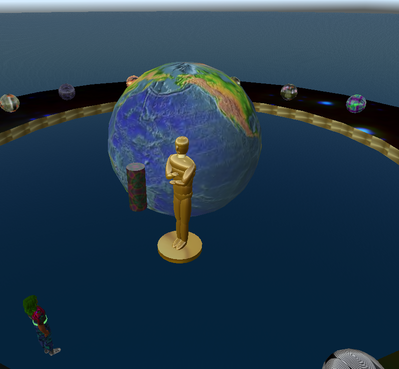 oscar n fred next to earth
